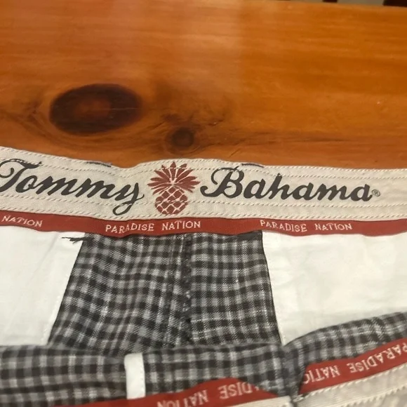 Tommy Bahama Checkered Paradise Nation Linen Silk Beach Chino Shorts 40 Men’s - Picture 6 of 13
